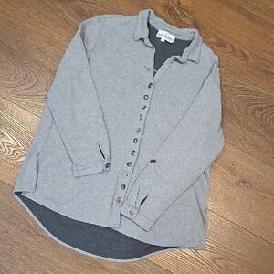 Neon Buddha Gray Button-Up Top